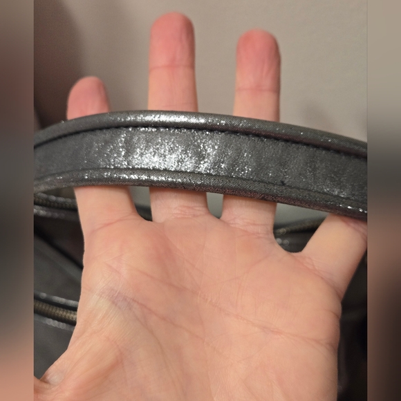 Coach Poppy 2011 Silver/Gunmetal Metallic Convertible Shoulder Bag - Picture 12 of 13